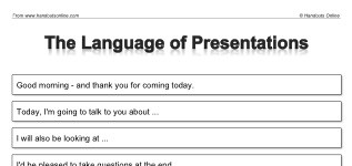 The Language of Presentations (part 1)