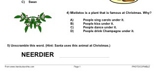 A Christmas Quiz (part 3)