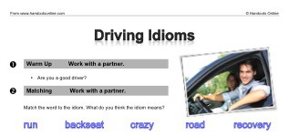Driving Idioms (part 1)