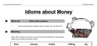 Idioms about Money (part 1)