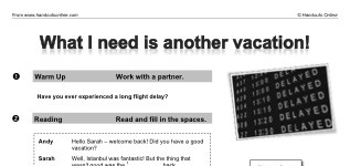 What I need is another vacation! (part 1)