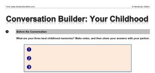 Conversation Builder: Your Childhood (part 1)