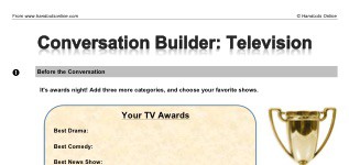 Conversation Builder: Television (part 1)