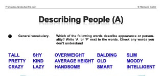 Describing People (A)   (part 1)