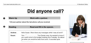 Did anyone call? (part 1)