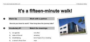 It's a fifteen-minute walk! (part 1)