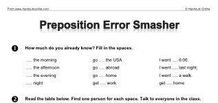Time Preposition Error Smasher (part 1)