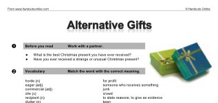 Alternative Gifts (part 1)