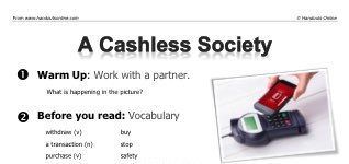 A Cashless Society (part 1)