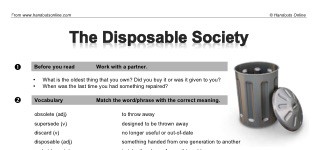The Disposable Society (part 1)