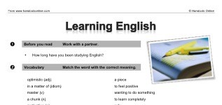Learning English (part 1)