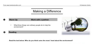 Making a Difference (part 1)