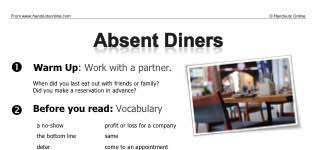 Absent Diners (part 1)
