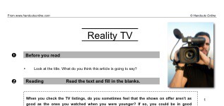 Reality TV (part 1)