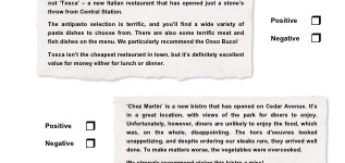 Restaurant Reviews (part 2)