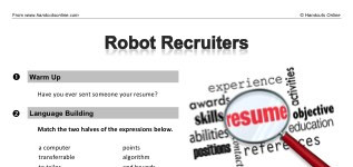 Robot Recruiters (part 1)
