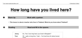 How long have you lived here? (part 1)
