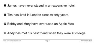 Spot the Mistakes - Present Perfect (part 3)