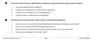 Phrasal Verbs: Memories (part 3)