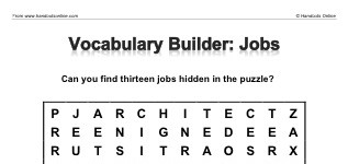 Occupations Wordsearch  (part 1)