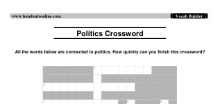 Politics Crossword (part 1)