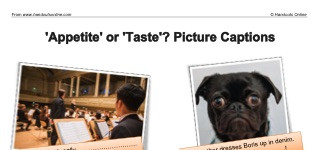 Appetite or Taste? (part 1)