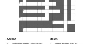 A Writer's Crossword (part 2)
