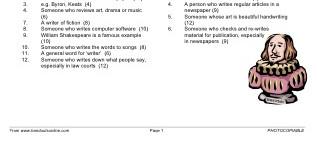 A Writer's Crossword (part 3)